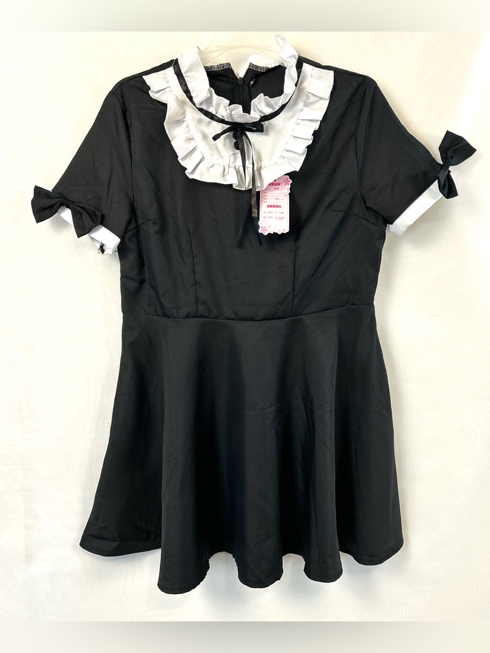 Women’s Halloween Costume Short Black Maid Dress / Size XL